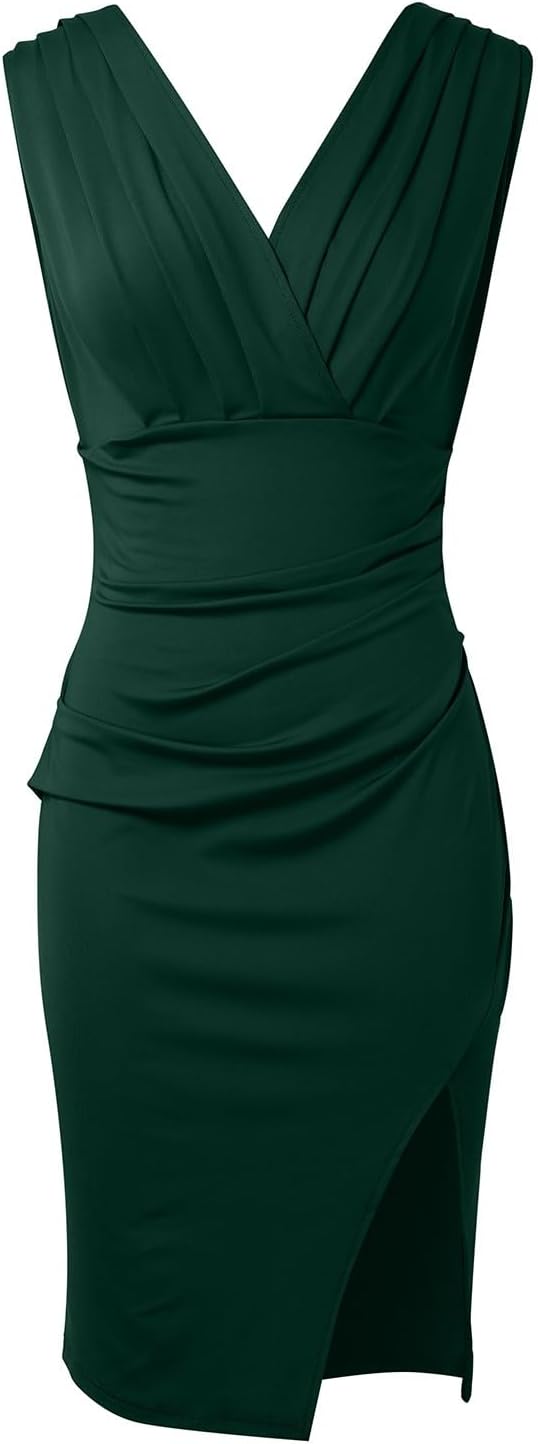 Georgina | V-Neck Slit Dress