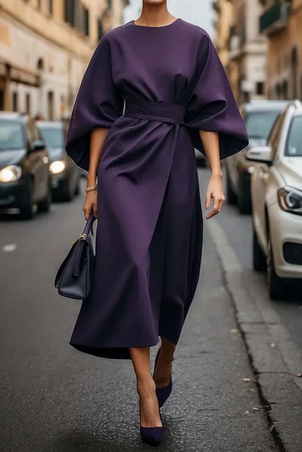 Kelly | Maxi Length Evening Dress with Belt