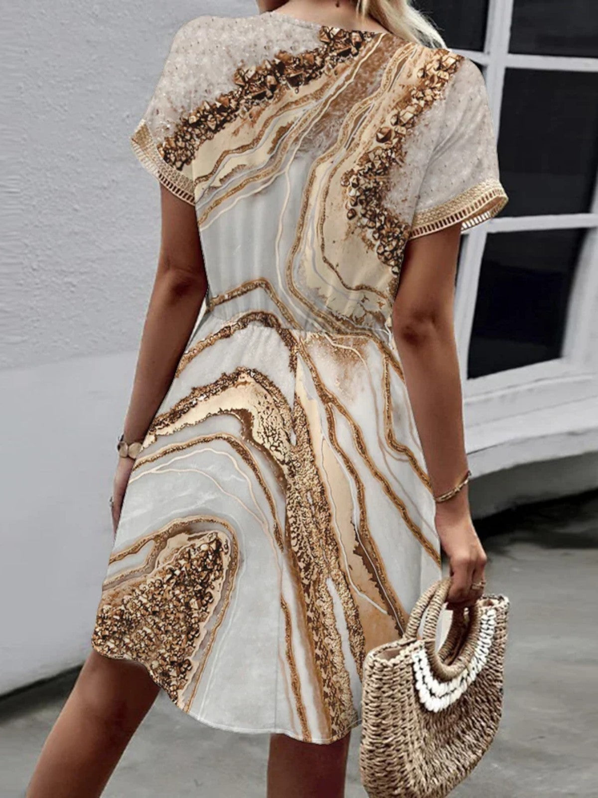 Baily | Stylish Printed V-Neck Dress